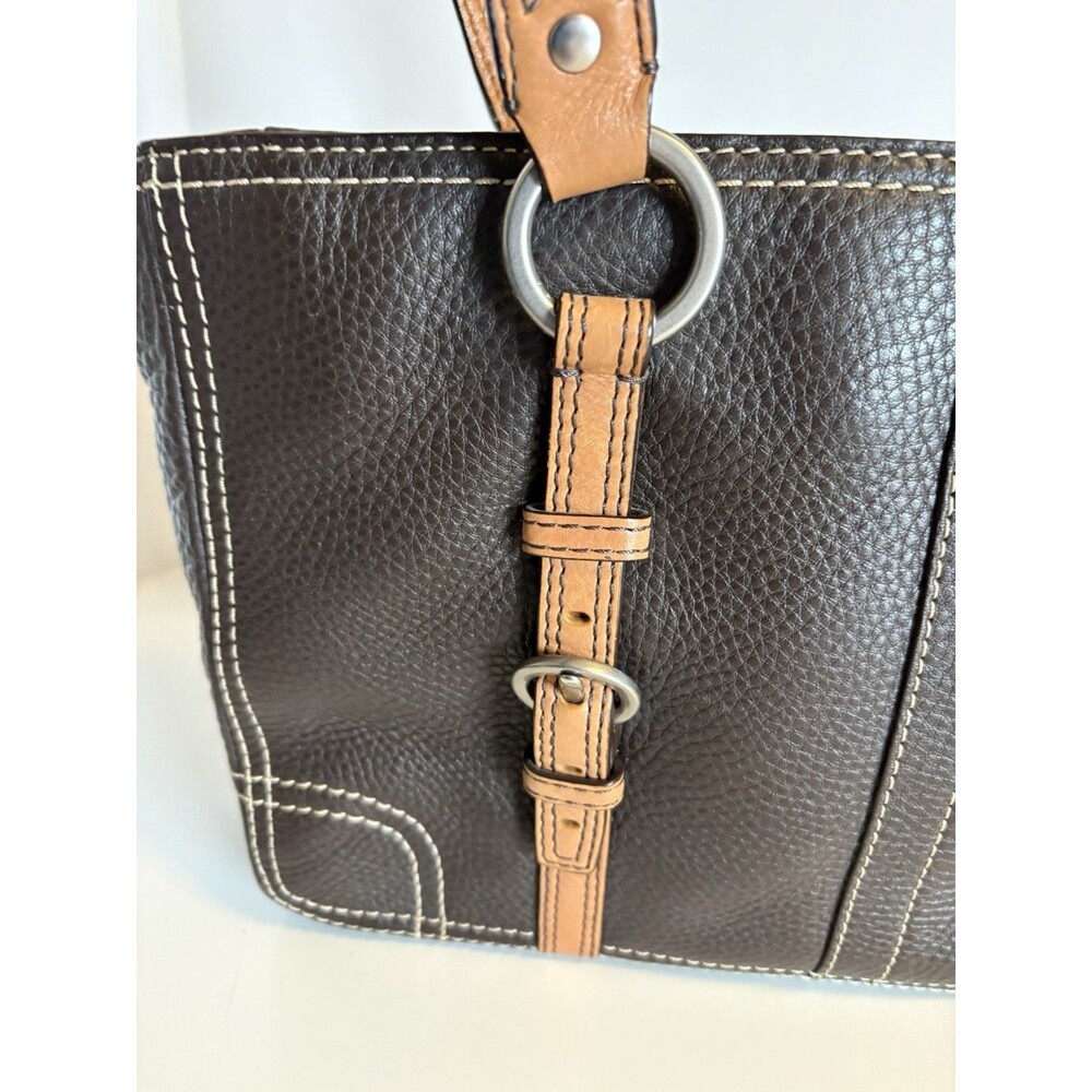 Coach Chelsea Bag Brown Pebbled Leather #F12339 Satchel Purse Tan Straps - Picture 12 of 12